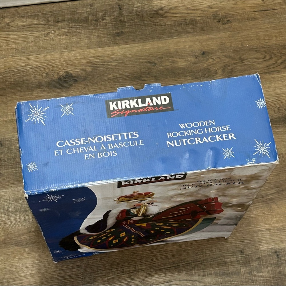 Kirkland Costco Brand Large Wooden Rocking Horse Nutcracker Christmas Santa King - Picture 2 of 8